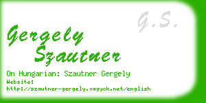 gergely szautner business card